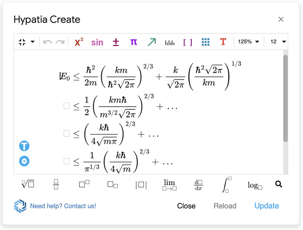 Example of Hypatia Create